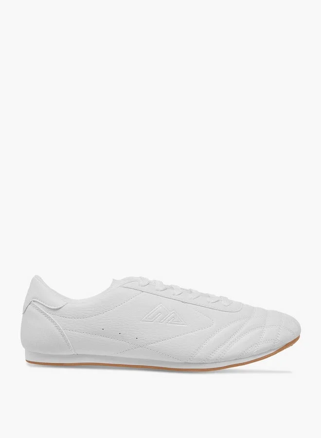 Stitch Detail Sneakers with Lace-Up Closure