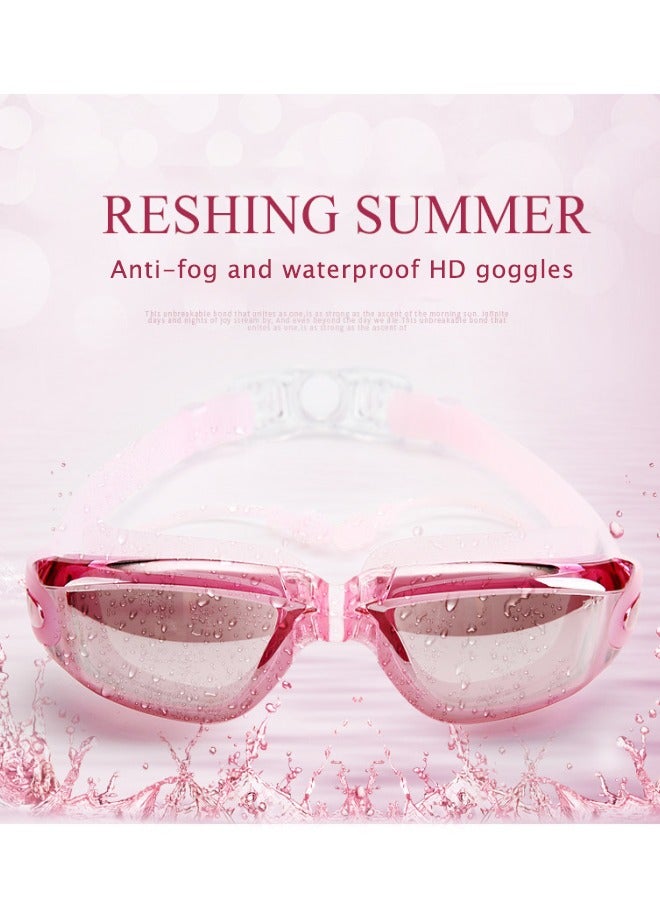 Super ZYouth Swimming Goggles Storage Bag, 6 In-1 Swimming Glasses, Nose Clip with Earplugs and Swimming Cap, Anti- Fog Swimming Goggles, Waterproof, Portable, for Women/Girl（Pink) - Image 2