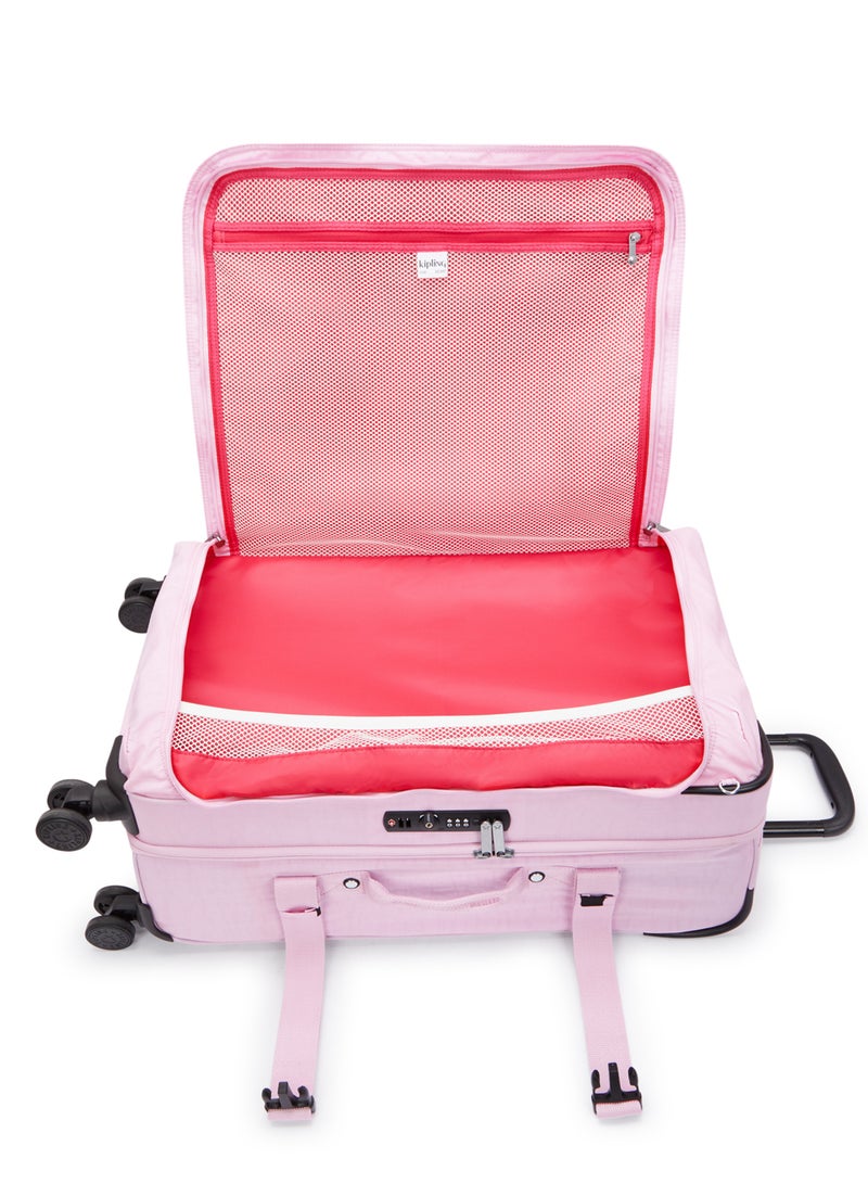 kipling Basic Plus Spontaneous Medium 4-Wheeled Suitcase 66cm/25inches, 3.72kg, 71L, Blooming Pink - Image 4