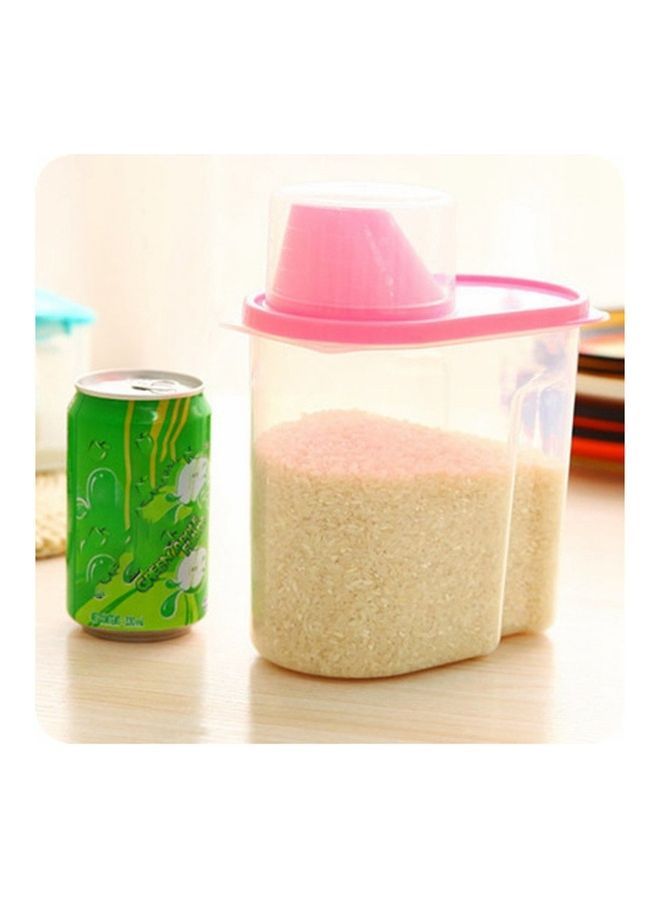 NIBEMINENT Storage Box Clear/Pink 16x9x15cm 