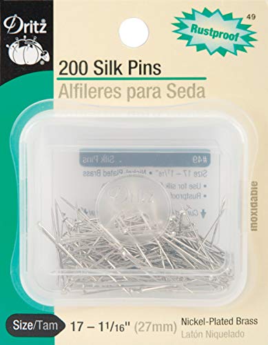 Dritz 49 Silk Pins, Nickel-Plated Brass, 1-1/16-Inch (200-Count) - Image 4