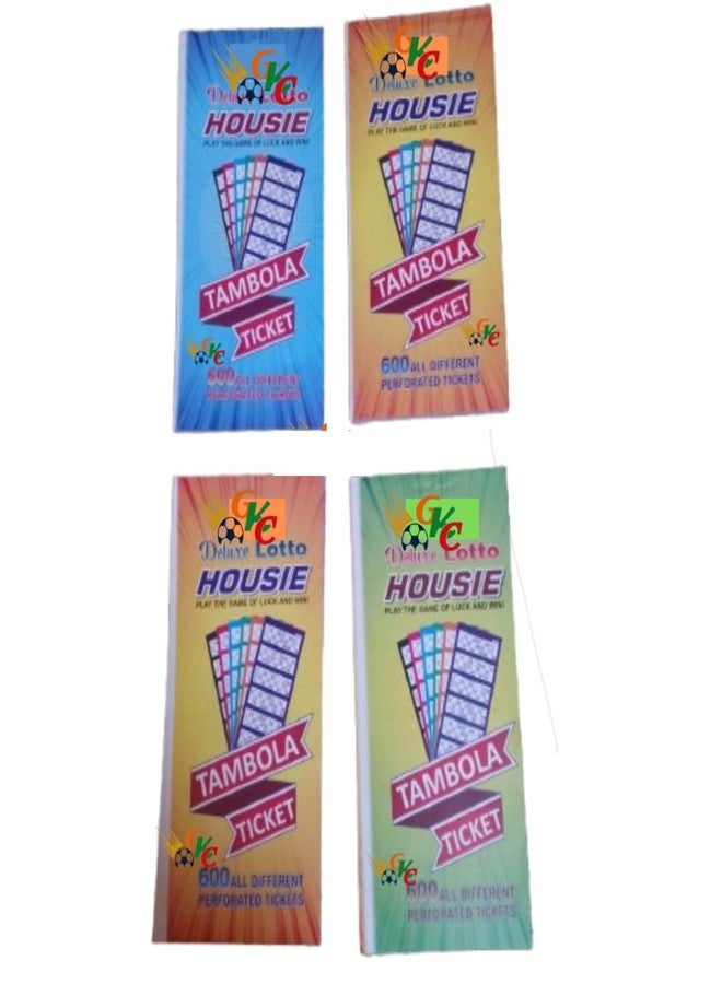GKC Colourful Tambola Ticket (4 Books) 2400 Tickets for Parties, Events andd Fun Game All Age Groups - Image 1
