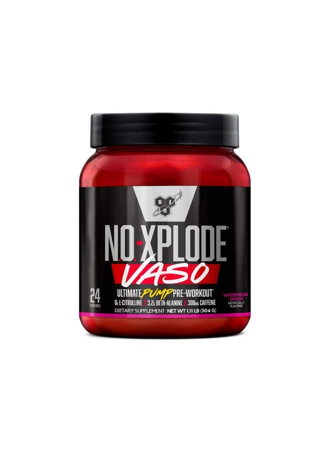BSN - N.O.Xplode Vaso Pre Workout Powder With 8G Of Lcitrulline And 3.2G Betaalanine And Energy Flavor: Watermelon Smash 24 Servings - Image 1