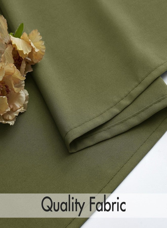 ميولي ستائر ميولي الشفافة بلون الزيتوني، تسمح بدخول الضوء، بطول 84 بوصة، غير شفافة، شبه شفافة، ستائر نوافذ لتصفية الضوء، مناسبة لغرفة المعيشة وغرفة النوم، طقم من قطعتين - Image 3