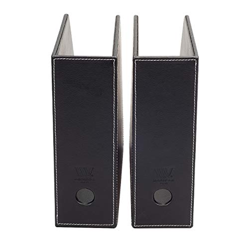 MobileVision Executive Leather Vertical File Folder Holder & Office Product Organizer, Store Files, Magazines, Notepads, Books and more, 2 Pack Combo Set - Image 5