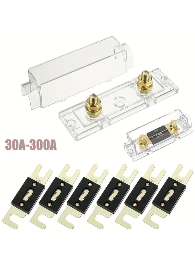 حامل فيوز ANL 200 أمبير لأسلاك قياس 0، 2، 4، 8 AWG، كتلة فيوزات السيارات، عبوة من 2 قطعة - Image 1
