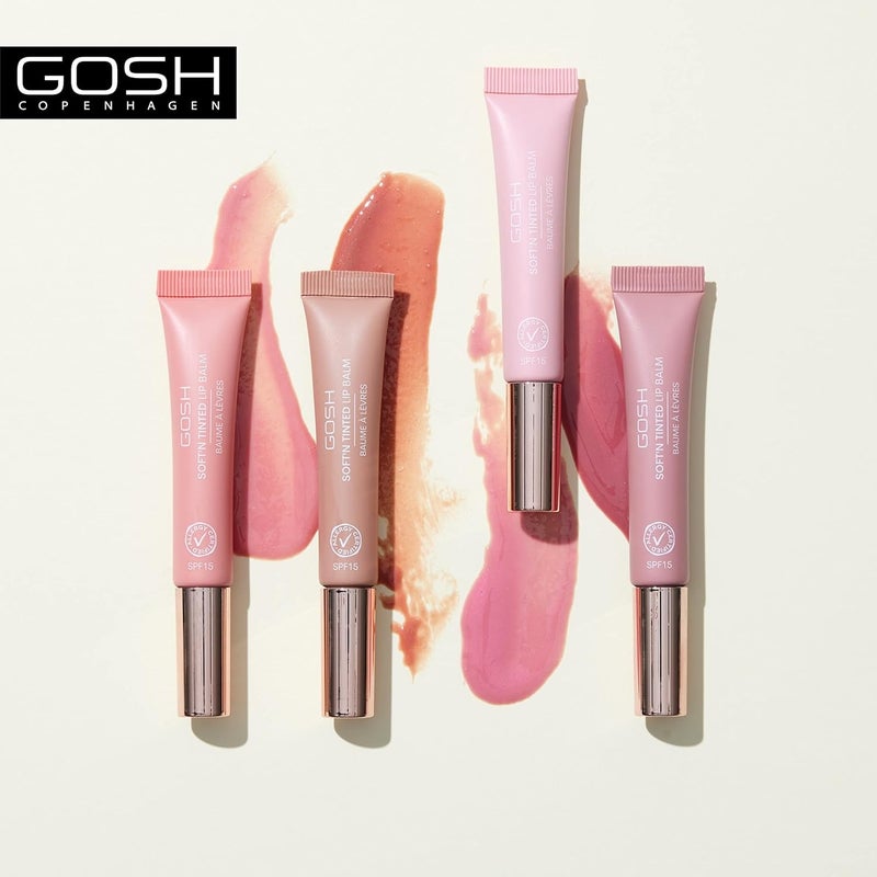 tinted lip balm with SPF 15 I vegan lip care stick with colour in Vintage Rose (04) I soft lips without stickiness I perfume free Glossy Booster I moisturising lipbalm - Image 4