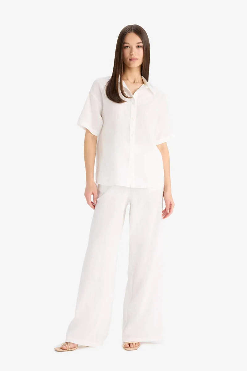 DeFacto Wide Leg High Waist Trousers