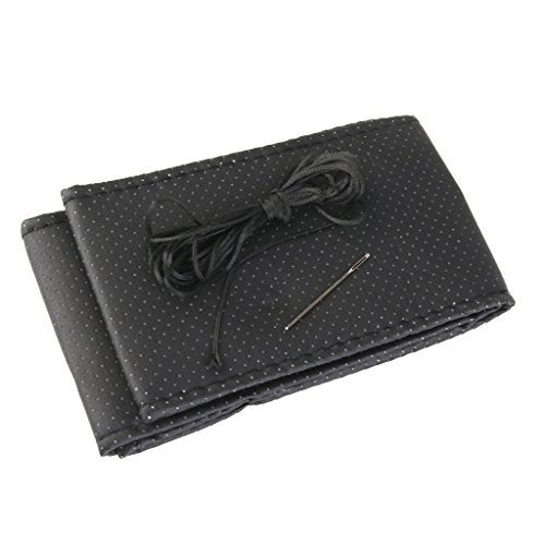 Auto Oprema Generic DIY Car Steering Wheel Cover, Black - Image 1