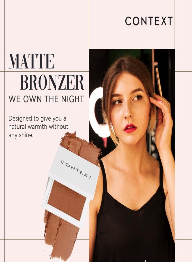 Context Skin Matte Bronzer Powder | Vegan & Cruelty-Free Powder Bronzer for Face | Sun-Kissed Makeup Finish | Long-Lasting, Buildable Coverage Skin Tones | We Own the Night - Image 2