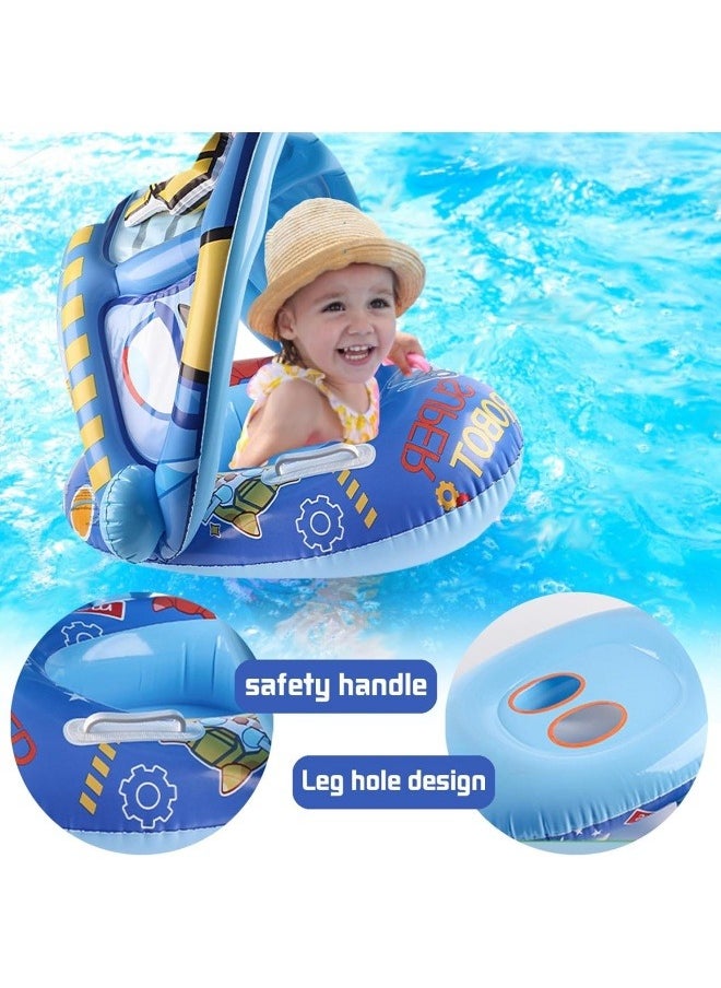 GGEROU Swimming Pool Tube for Kids 0-5 yrs Baby Float Ring with Shade Canopy Kids Swimming Accessories Pool Tube for Babies, Swim Ring Tube for Toddler,Infant,Baby  - Image 5