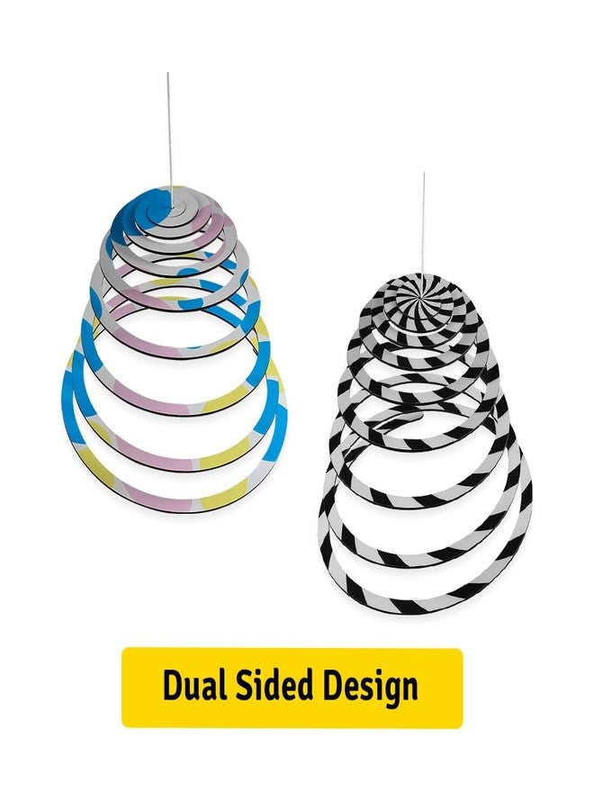 Brainytots Spiral Hanging Toy Mobile | The Perfect First Toy | Wooden Toy For Newborn | Wooden Toy For Kids | Learning Toy For Kids | Black And White Toy For Newborn | Toy To Keep Kids Busy | Toy For 6-12 Months Babies - Image 2