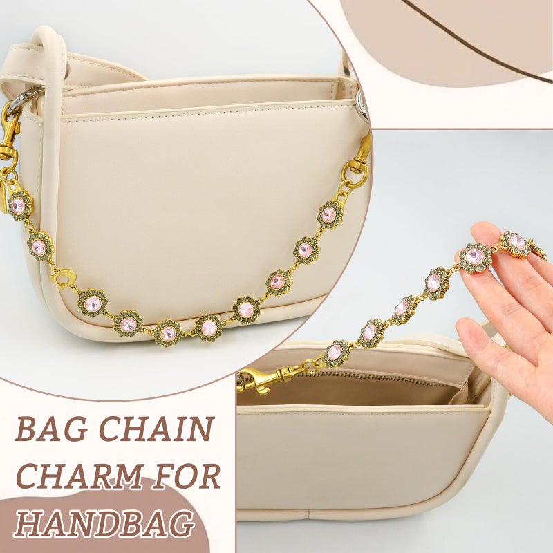 Gaiett Bag Charms Chain, Purse Charms for Handbags, Vintage Flower Purse Chain, Bag Strap Extender for Women - Image 4