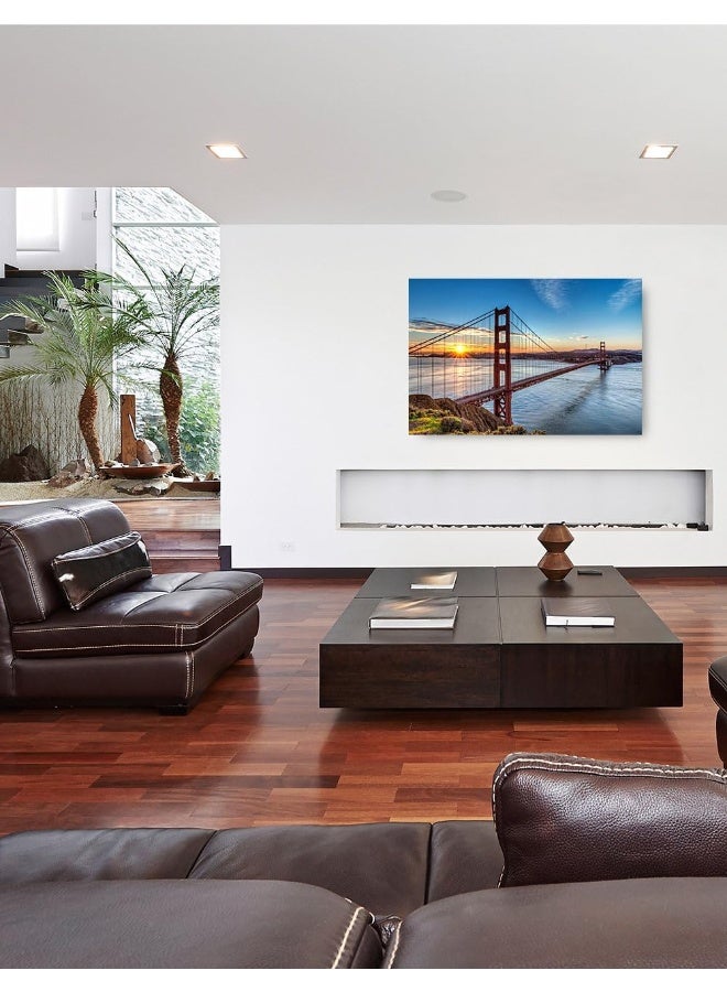 Home Trove Decorarts - Golden Gate Bridge, San Francisco, California. Giclee Canvas Prints For Wall Decor. 36X24X1.5 - Image 2