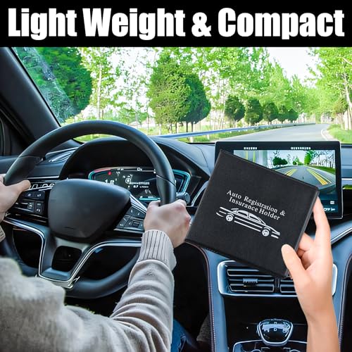 Pacific Mailer Auto Registration and Insurance Card Holder 2 Packs Car Document ID Holder Glove Box Organizer Car Accessories, Black - Image 4