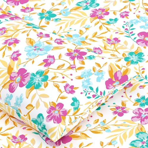 Home Ecstasy 100% Cotton Double Bedsheet with 2 Pillow Covers - (Size 87 x 94 inches, 140 TC, Colour - Purple: Vivid Lilac) - Image 4