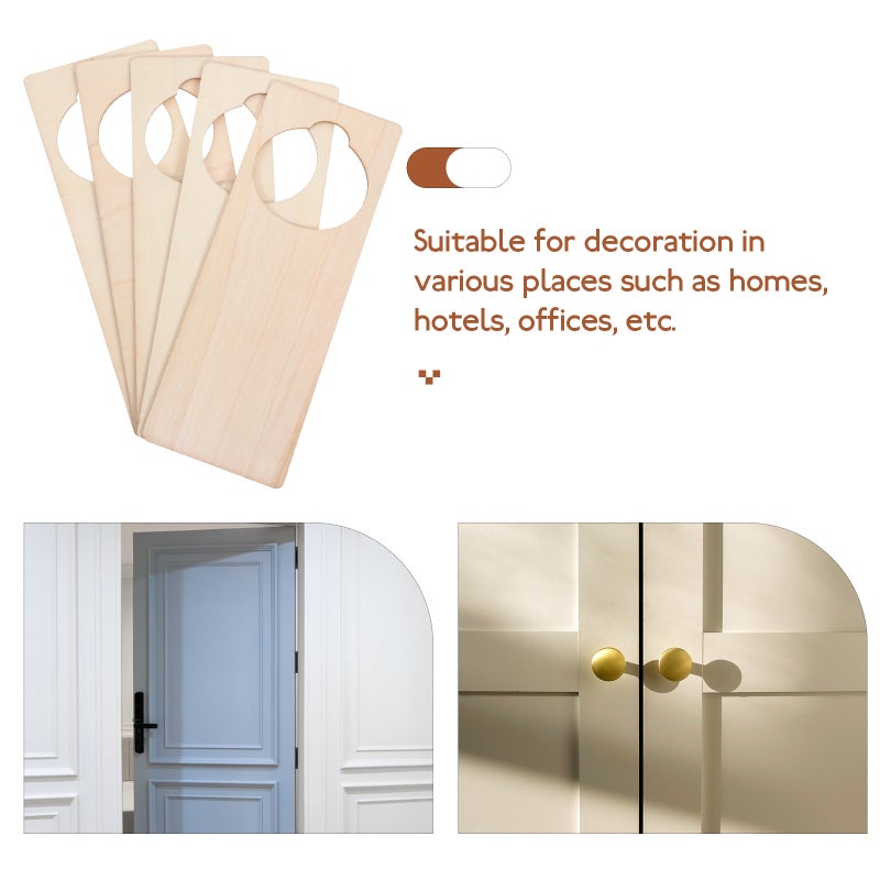 2pcs Blank Door Knob Hangers: 5pcs Door Hanger Sign Door Hanger Blanks Door Hangers for DIY Home Decoration Office Door Signs Hotel Room Signs - Image 2