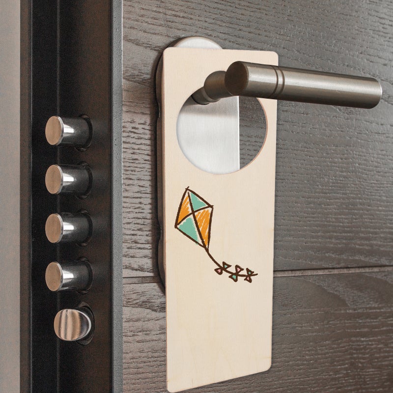 2pcs Blank Door Knob Hangers: 5pcs Door Hanger Sign Door Hanger Blanks Door Hangers for DIY Home Decoration Office Door Signs Hotel Room Signs - Image 4