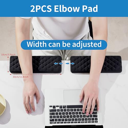 MEKASS L-Shaped Desk Elbow Pad for Desk, Memory Foam Elbow Support Padding with Non-Slip, 2-Piece Ergonomic Desk Edge Cushion, Wrist Comfort Support for Office Home (Diamond Black) - Image 5