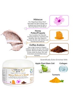 Visage Pure Hibiscus Nature'S Scrub The Ultimate Natural Face And Body Mask And Scrub. Nourishing Tightening Rejuvenating And Exfoliating Organic Physician Formulated Research Supported  - Image 2