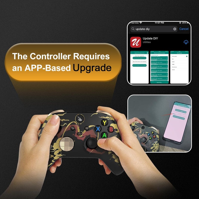 (Required Upgrade) DYONDER Wireless Controller 2.4GHZ Compatible with Xbox One X/S, For Xbox Series X/S, For PC Windows 7/8/10, Gamepad with Share Button/3.5mm Headphone Jack NO Battery - Image 2