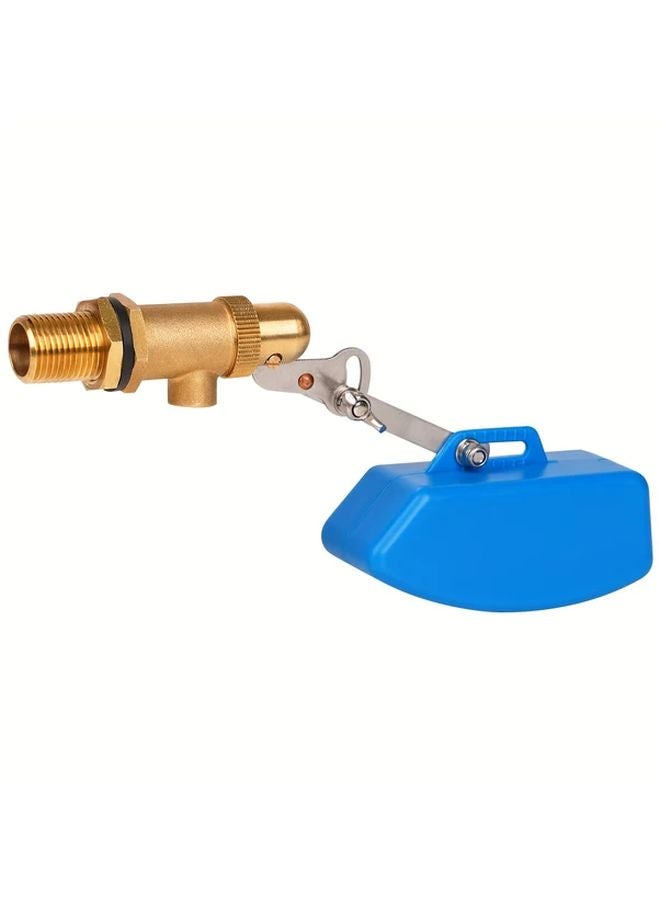 DN15 Adjustable Brass Water Float Valve Automatic Fill Control For Tanks Copper Finish - Image 2