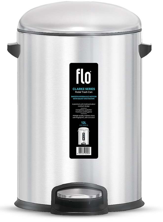 Dustbin - clarke  matt steel 12l