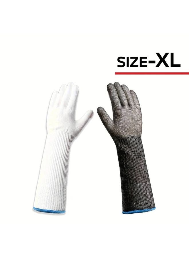 XL Cut Resistant Stainless Steel Wire Mesh Glove Durable Rustproof Breathable Ambidextrous - Image 1
