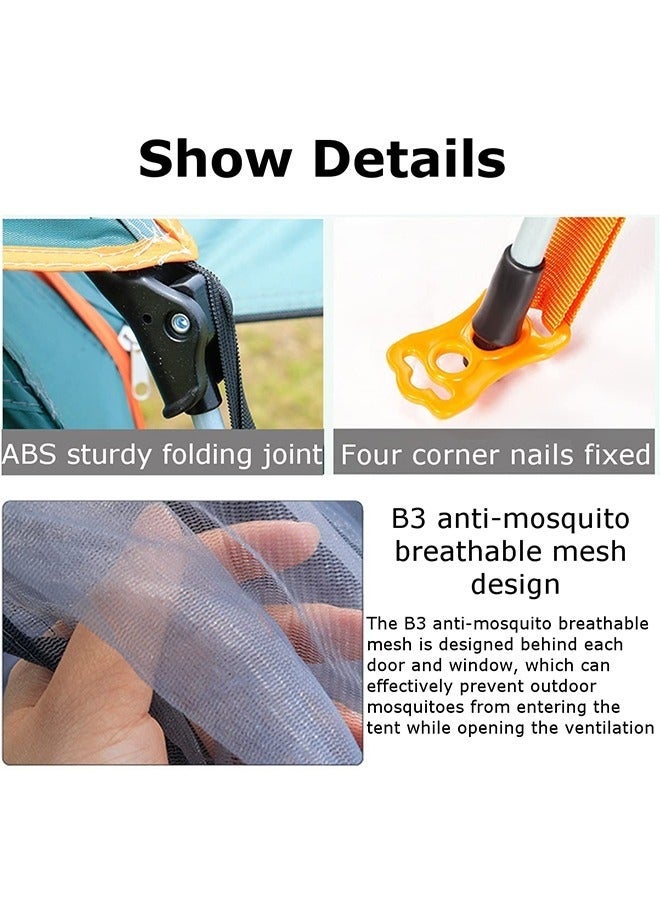 عربست خيمة التخييم - خيمة عائلية من 5 إلى 8 أشخاص فورية وسهلة الإعداد خيمة مع حقيبة حمل ، خيمة منبثقة مقاومة للماء والرياح ، مناسبة للتخييم ، والمشي لمسافات طويلة ، وتسلق الجبال - Image 3