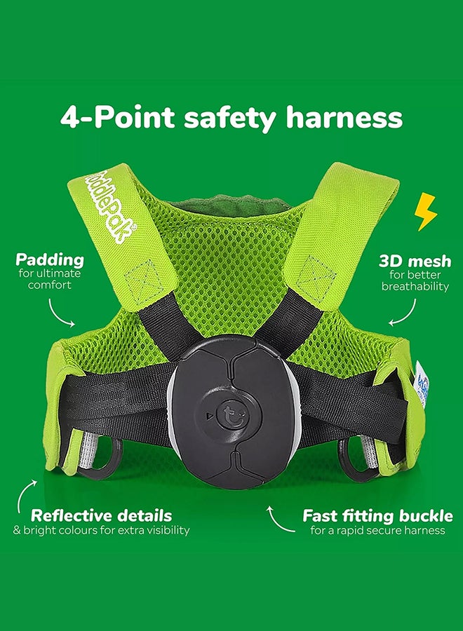 Trunki ToddlePak Tipu Tiger Toddler Backpack Green, High Visibility Preschool Rucksack with Adjustable Straps, 5L Storage and Safety Features - Image 3