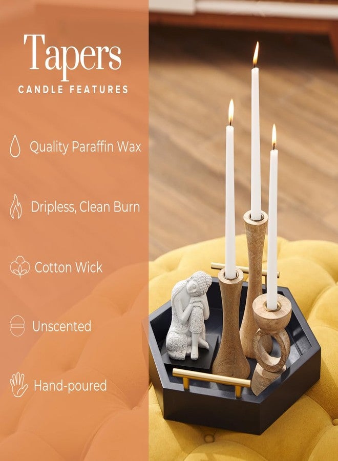 Simply Soson 12 inch White Taper Candle Sticks, Set of 30 Candle Sticks, Tapered Candles, Dripless Taper Candles, White Candlesticks, Tall Candles, Taper Candles Bulk - Image 4