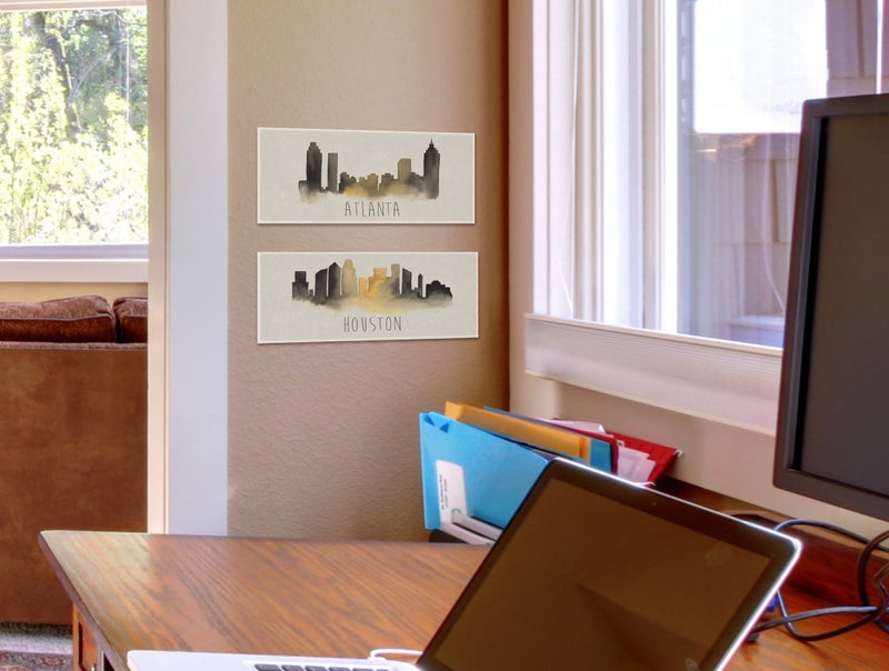 Stupell Industries Atlanta Skyline Silhouette Wall Plaque Art, 7 x 0.5 x 17, Multi-Color - Image 3