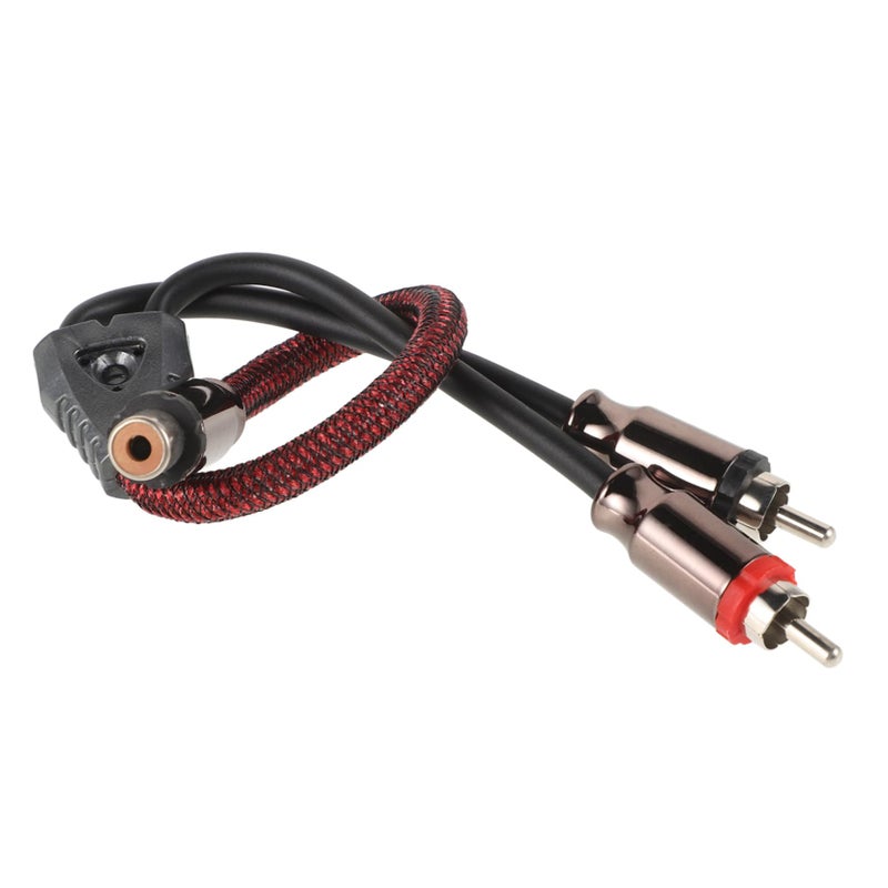 Dual RCA Signal Cable 1 to 2 Splitter 100 Copper for Car Subwoofer and Speaker Amplifier - Image 2