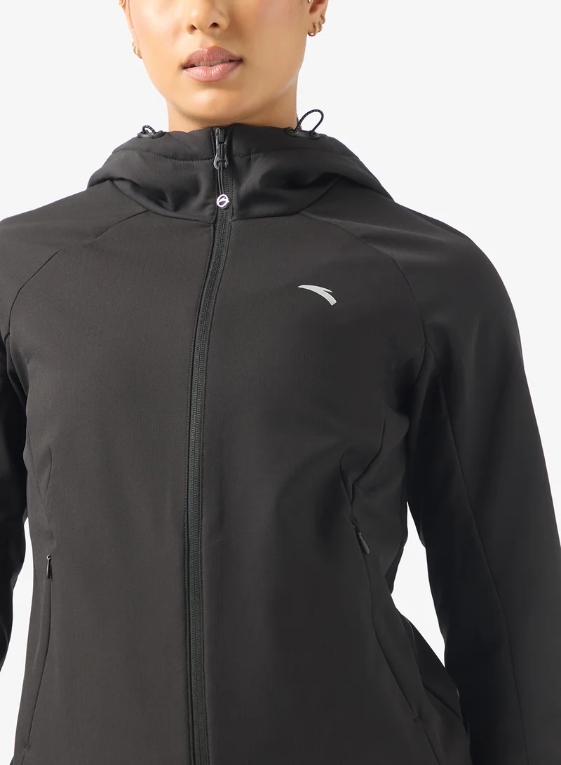 Anta  Woven Track Top - Cross Training - TriShield Softshell Jacket Black for Women | Best Price UAE