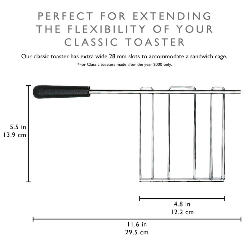 Dualit Classic Sandwich Cage for Dualit Classic Toasters | 1 x Sandwich Cage To Make Toasted Sandwiches In Your Dualit Toaster | Sandwich Cage With Drip Tray | Ideal Sandwich Toastie Maker Accessories - Image 5