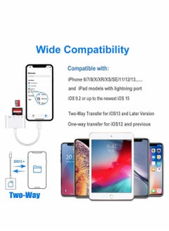 Excefore SD Card Reader for iPhone iPad with Micro Adapter Port, Type C Memory Plug and Play  - Image 3