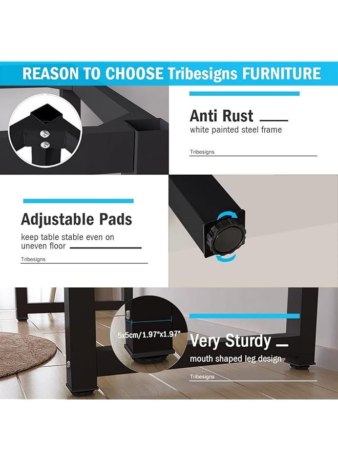 إيروريكس مكتب كمبيوتر 120 × 60 سم، طاولة كمبيوتر محمولة، مكتب دراسة، مكتب كتابة، سهل التجميع، مكتب كمبيوتر عصري بسيط للمكتب المنزلي - Image 5