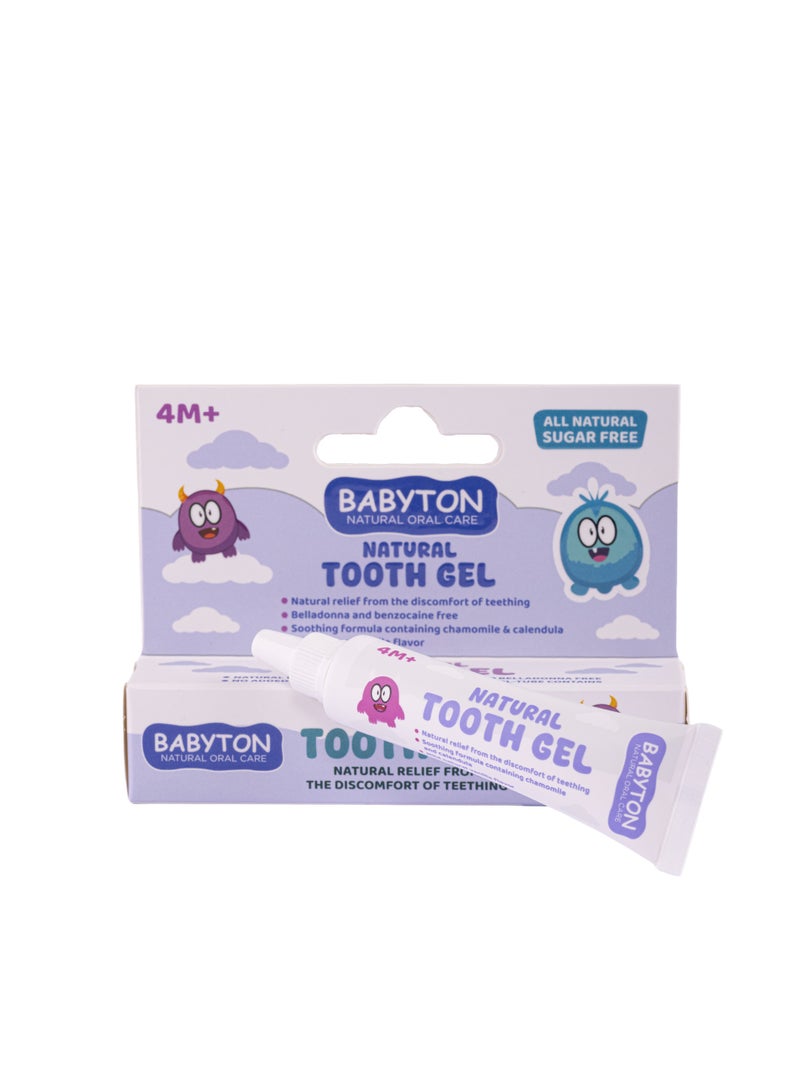 Babyton جل طبيعي لأسنان الأطفال - جل مهدئ خالي من السكر لتسنين الأطفال | آمن في حالة ابتلاعه | 4 أشهر فأكثر - Image 3