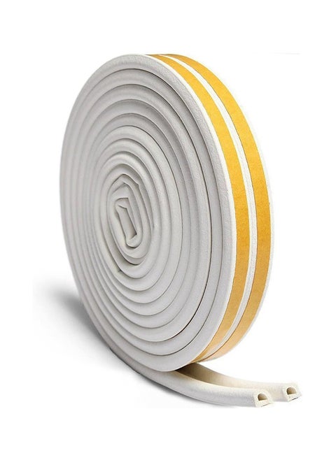 6M White Self Adhesive Foam Window Seal Strip For Doors And Windows Soundproofing Weatherstrip Gap Blocker