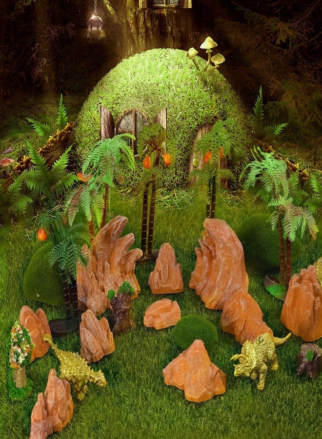 Warmtree 10 Pcs Simulation Miniature Rockery Diorama Rocks Miniature Stone for Diorama Supplies Miniature Terrain Fairy Garden Zen Garden Accessories Terrarium Decor Tank Aquarium Decoration(Brown) - Image 4