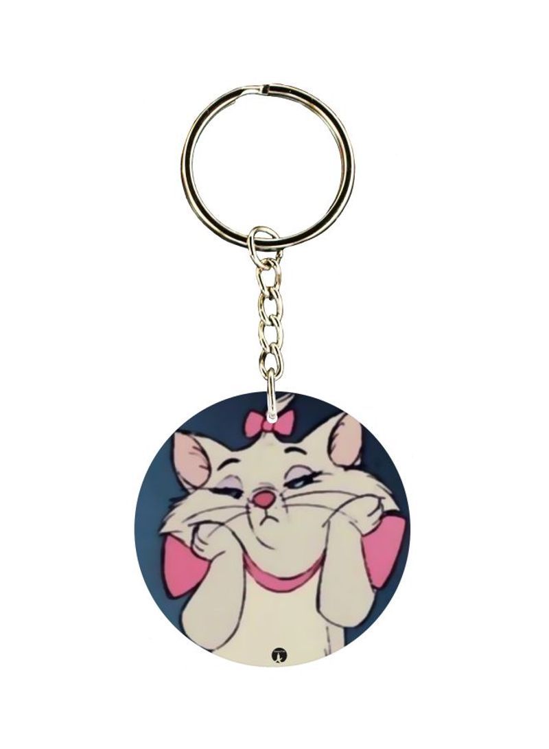 مفتاح سلسلة مطبوعة على شكل قطة