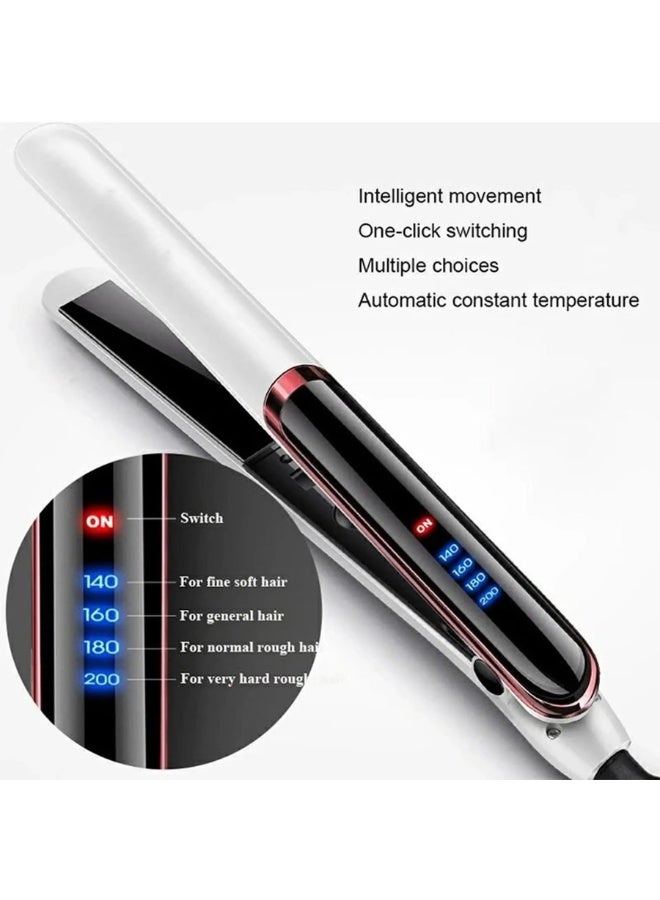 sokany SK-955 Professional Hair Straightener Fast Heating Ceramic Flat Iron with Even Heat Distribution for Smooth Shiny Frizz Free Hair Salon Quality Styling Tool for Home and Professional Use High Performance Electric Hair Straightener with Consistent Heat Technology Ergonomic Design and Easy Daily Styling Control for All Hair Types - White - Image 2