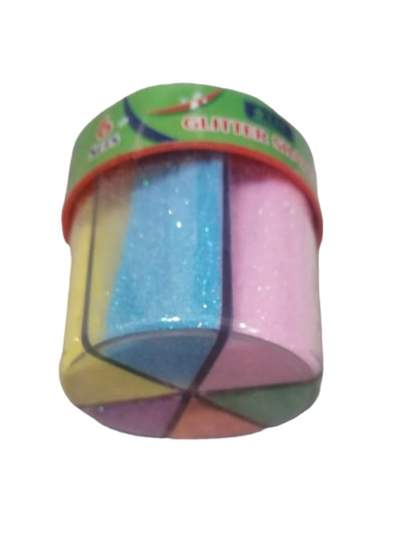 اس بي سي رشاشة جليتر من 6 أقسام بوزن 50 جم متعدد الألوان - Image 2