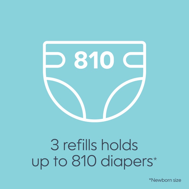 Diaper Genie Bags Refills 270 Count (Pack of 3) with Max Odor Lock | Holds Up to 810 Newborn Diapers - Image 2
