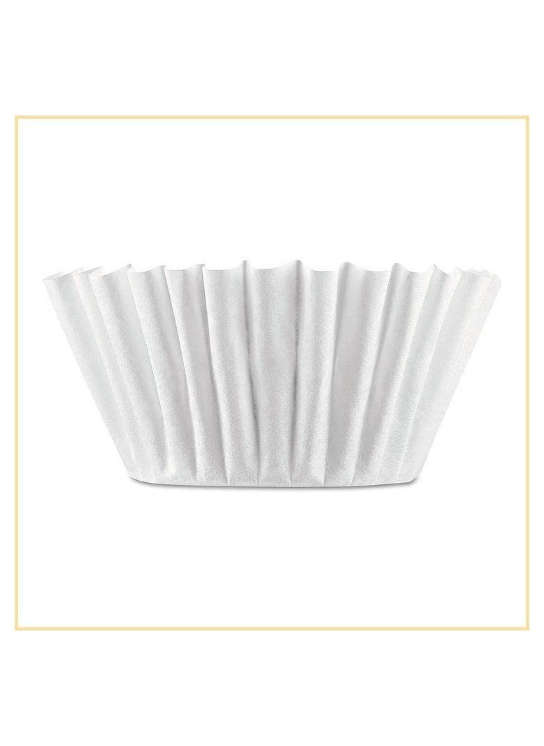 Coralblue - Basket Coffee Filter White - Coffee filter size having 100 Pieces Disposable Paper Basket - Filter coffee can be used in Home at Office and for Travel Purposes as well. - Image 1
