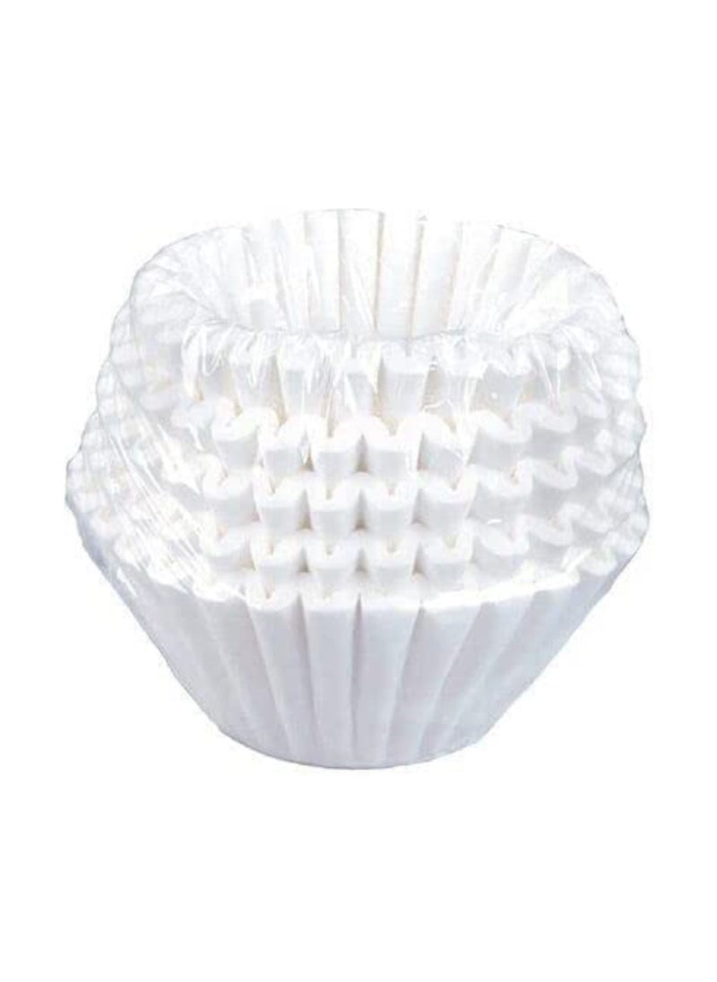 Coralblue - Basket Coffee Filter White - Coffee filter size having 100 Pieces Disposable Paper Basket - Filter coffee can be used in Home at Office and for Travel Purposes as well. - Image 1