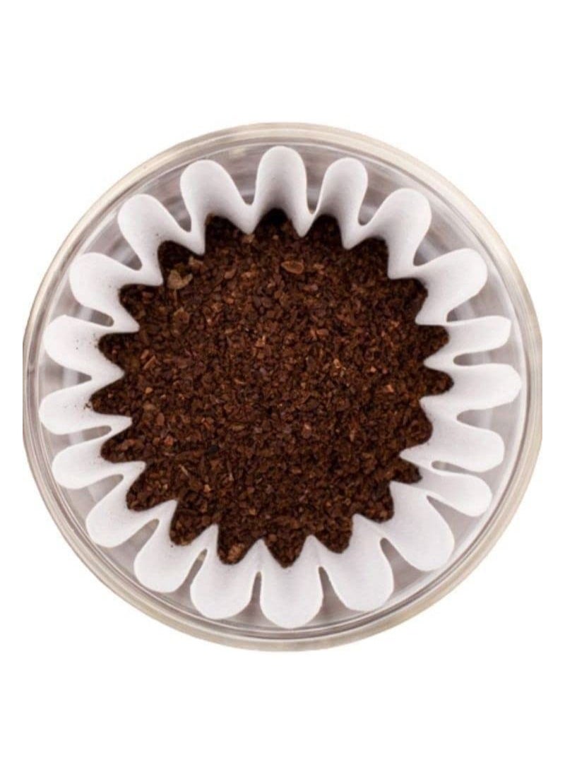 Coralblue - Basket Coffee Filter White - Coffee filter size having 100 Pieces Disposable Paper Basket - Filter coffee can be used in Home at Office and for Travel Purposes as well. - Image 1