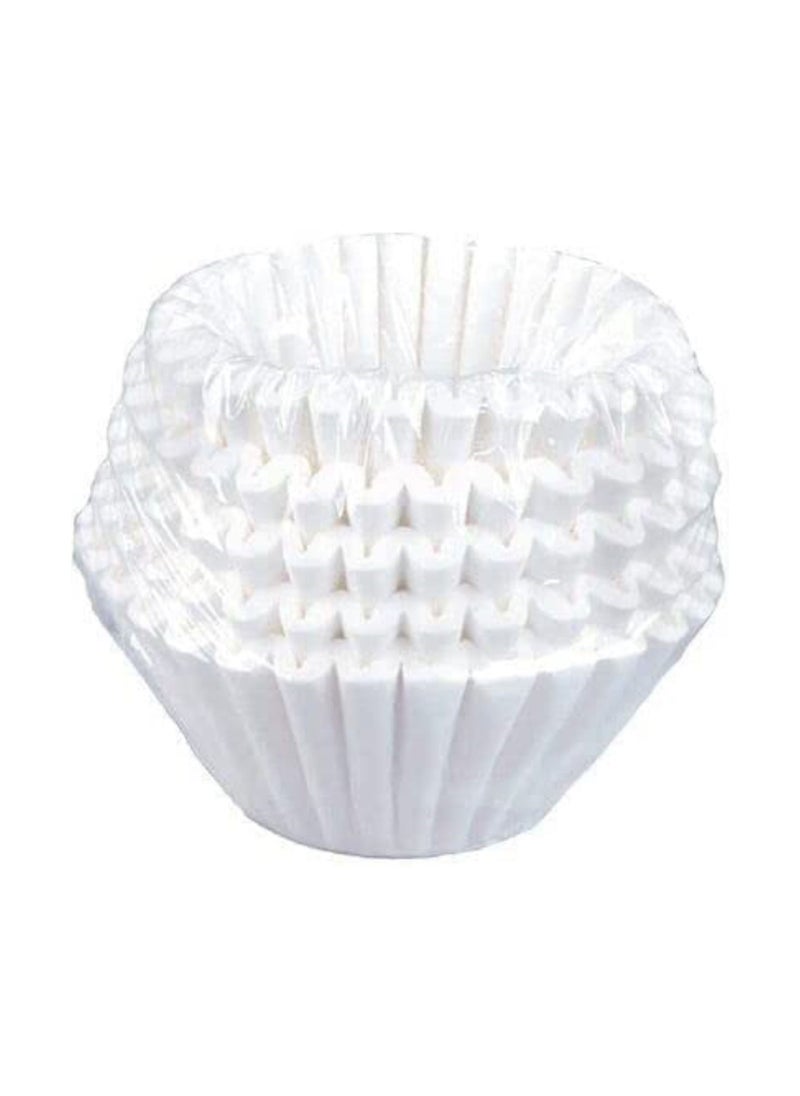 Coralblue - Basket Coffee Filter White - Coffee filter size having 100 Pieces Disposable Paper Basket - Filter coffee can be used in Home at Office and for Travel Purposes as well. - Image 1