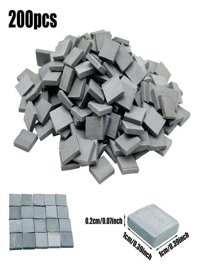 Cayway 1:35 Mini Bricks Mini Black Wall Bricks, 200 PCS Square Miniature Brick Scale Model Bricks, Mini Bricks Model for Micro Landscape Accessories DIY Diorama Fairy - Image 2