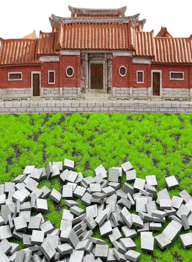 Cayway 1:35 Mini Bricks Mini Black Wall Bricks, 200 PCS Square Miniature Brick Scale Model Bricks, Mini Bricks Model for Micro Landscape Accessories DIY Diorama Fairy - Image 4